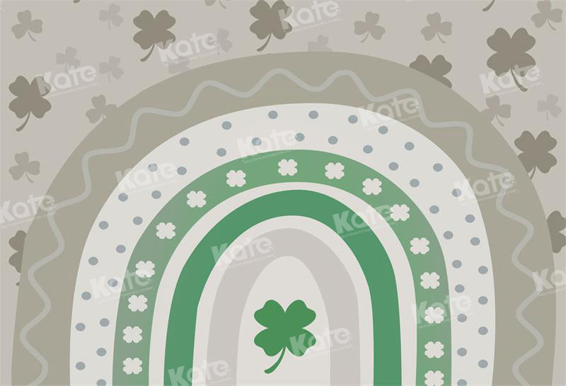 Kate St. Patrick's Day Clover Rainbow Backdrop for Photography