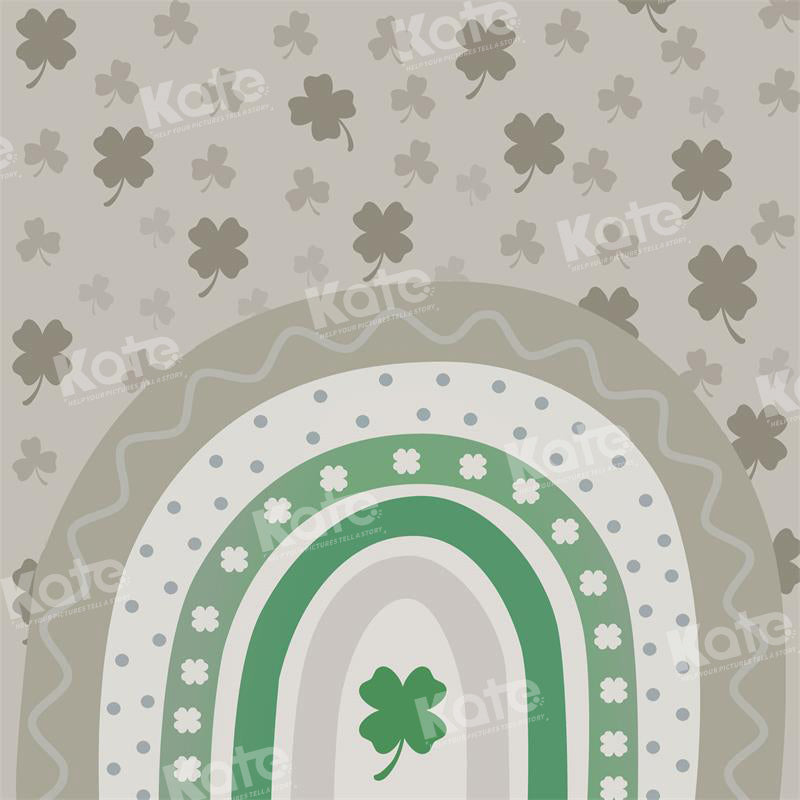 Kate St. Patrick's Day Clover Rainbow Backdrop for Photography