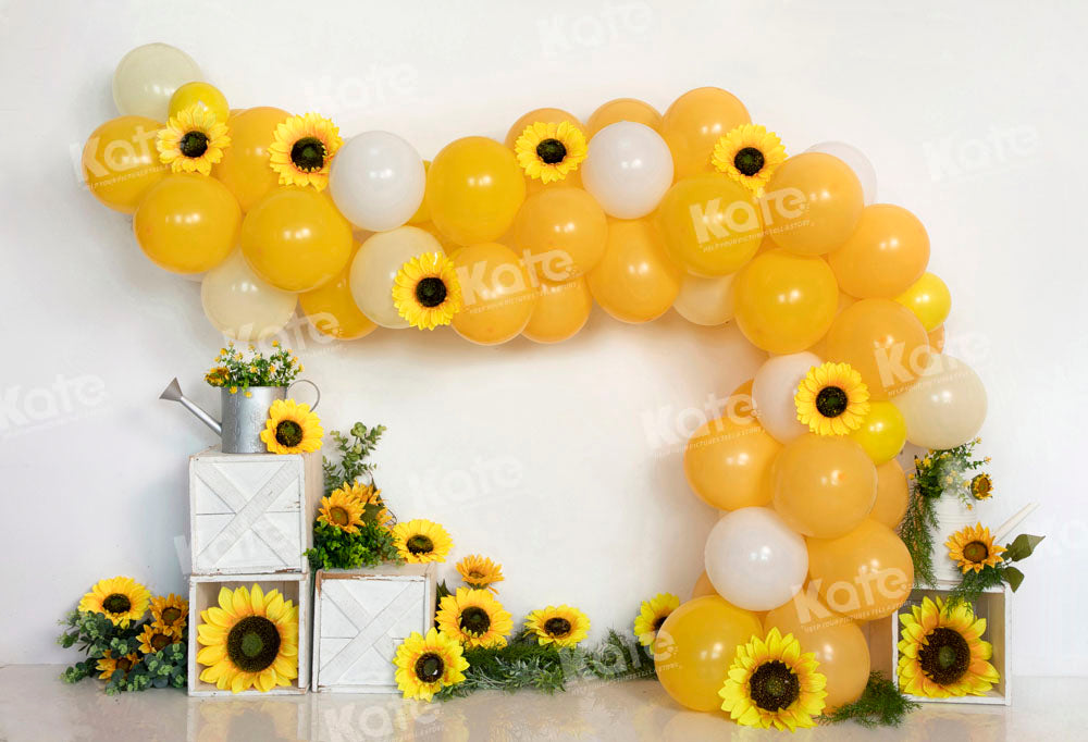 Kate Summer Sunflower Balloon Backdrop Designed by Emetselch