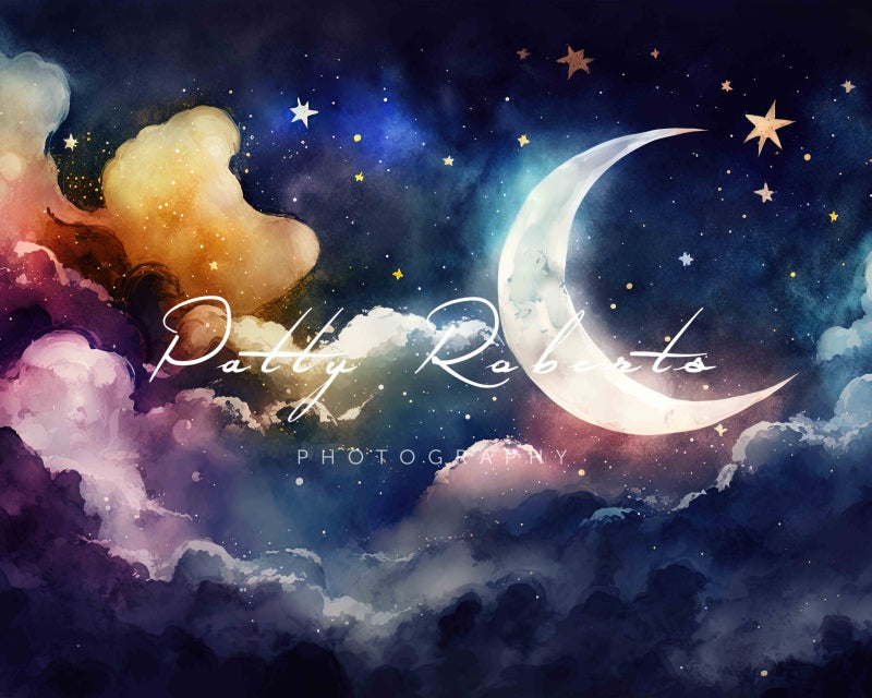 Fondo de escenario de serenata de noche estrellada diseñado por Patty Robert