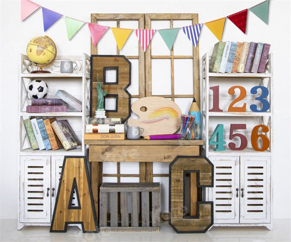 Kate Back to School ABC White Board Backdrop for Photography