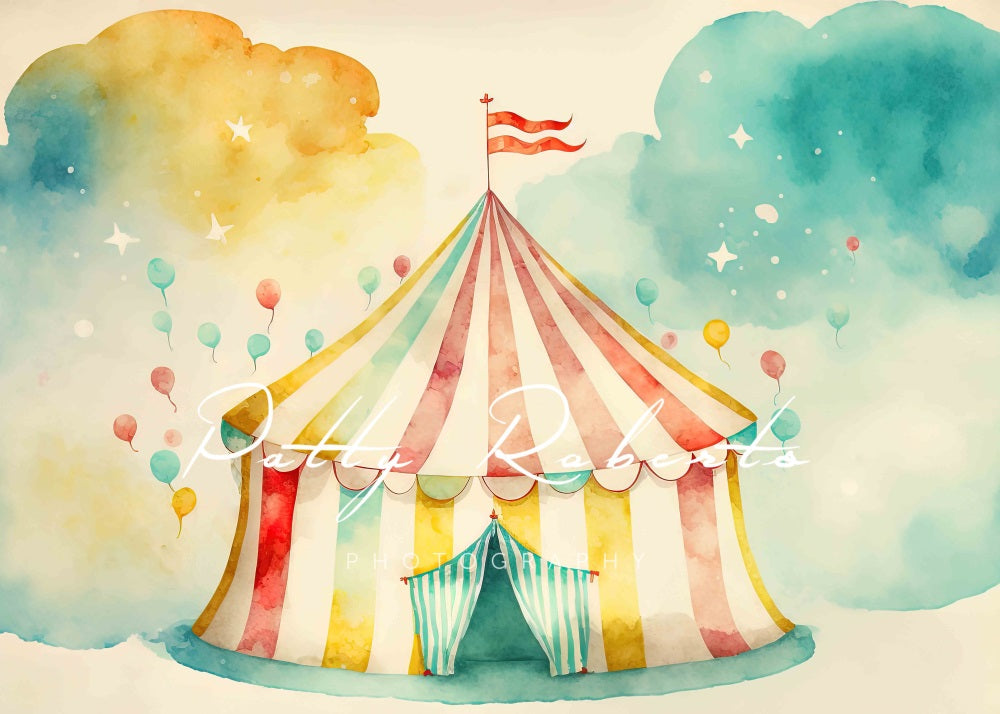 Kate Under the Big Top Circus Backdrop Designed by Patty Robert