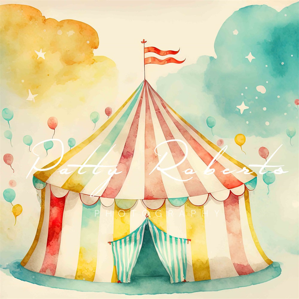 Kate Under the Big Top Circus Backdrop Designed by Patty Robert