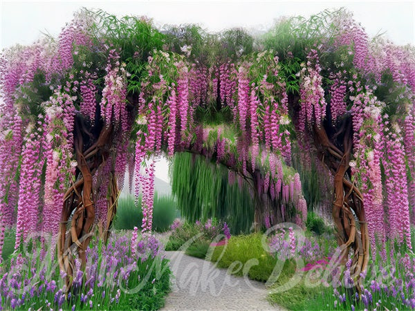Kate Painterly Fine Art Wisteria Willow Enchanted Tree Arch Backdrop Designed by Mini MakeBelieve