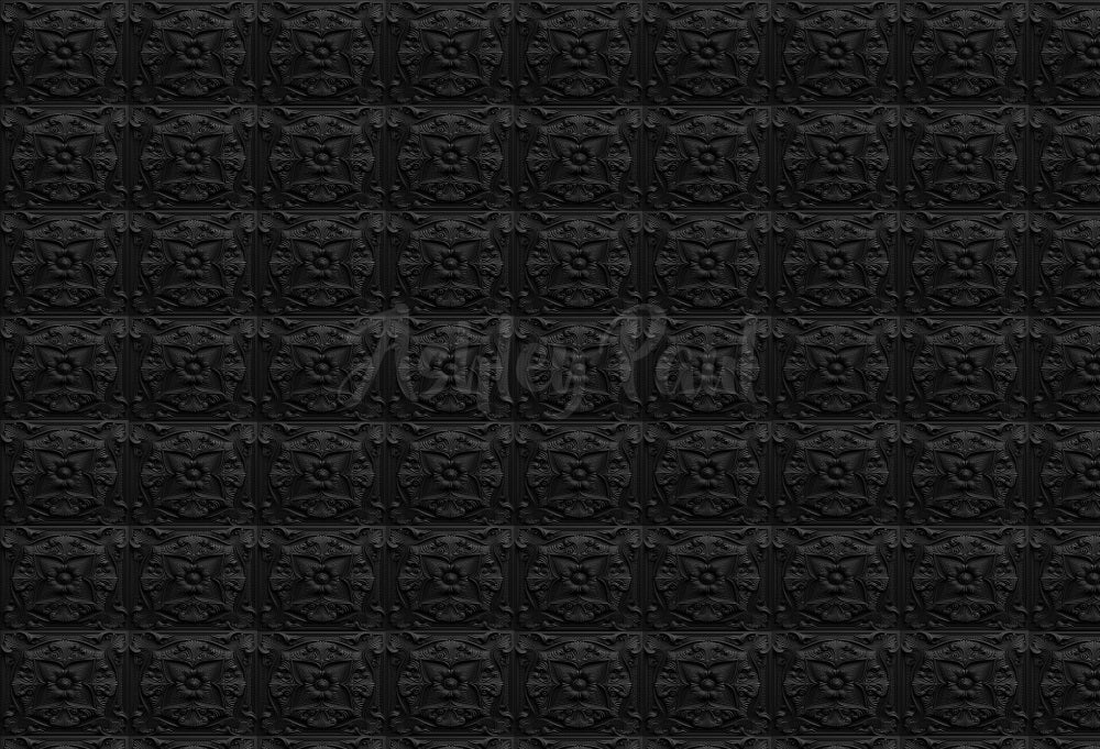 Panel de Azulejos para Fondo de Pared de Estudio Black Boudoir Diseñado por Ashley Paul