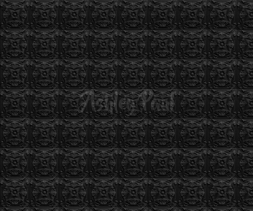 Panel de Azulejos para Fondo de Pared de Estudio Black Boudoir Diseñado por Ashley Paul