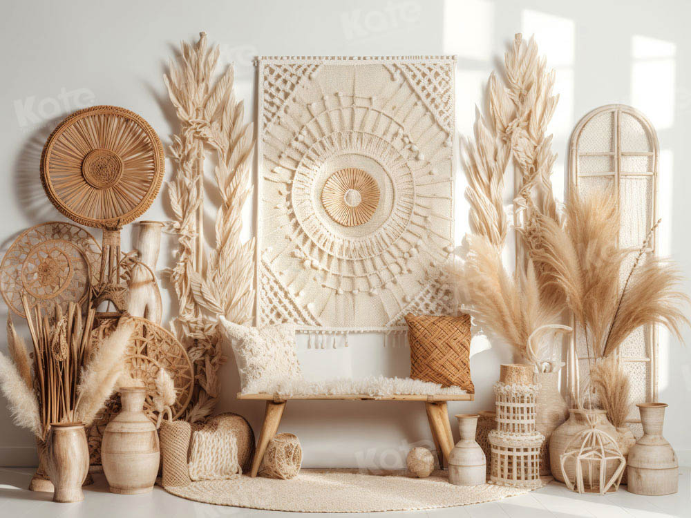 Zomerse Boho Kamer Foto Achtergrond Ontworpen door Chain Photography