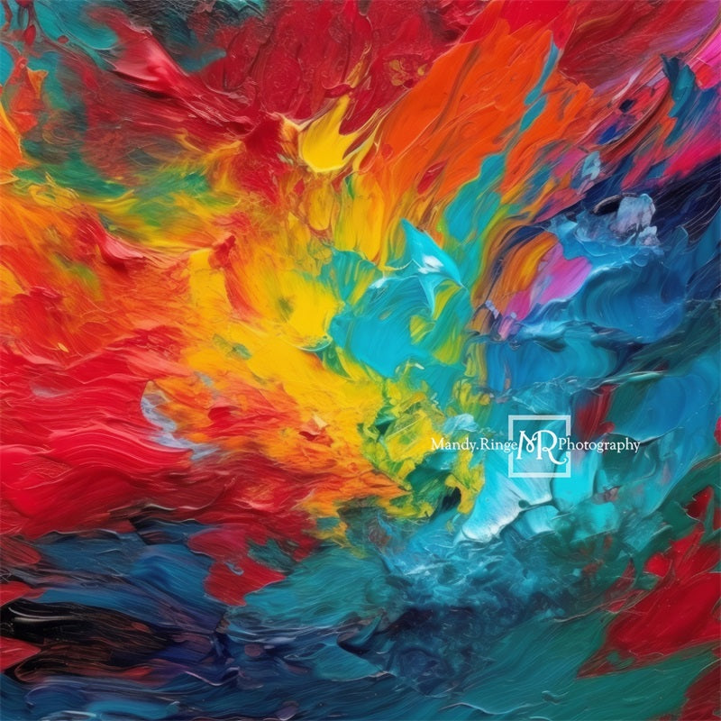 Fondo de pintura abstracto de arcoíris diseñado por Mandy Ringe Photography