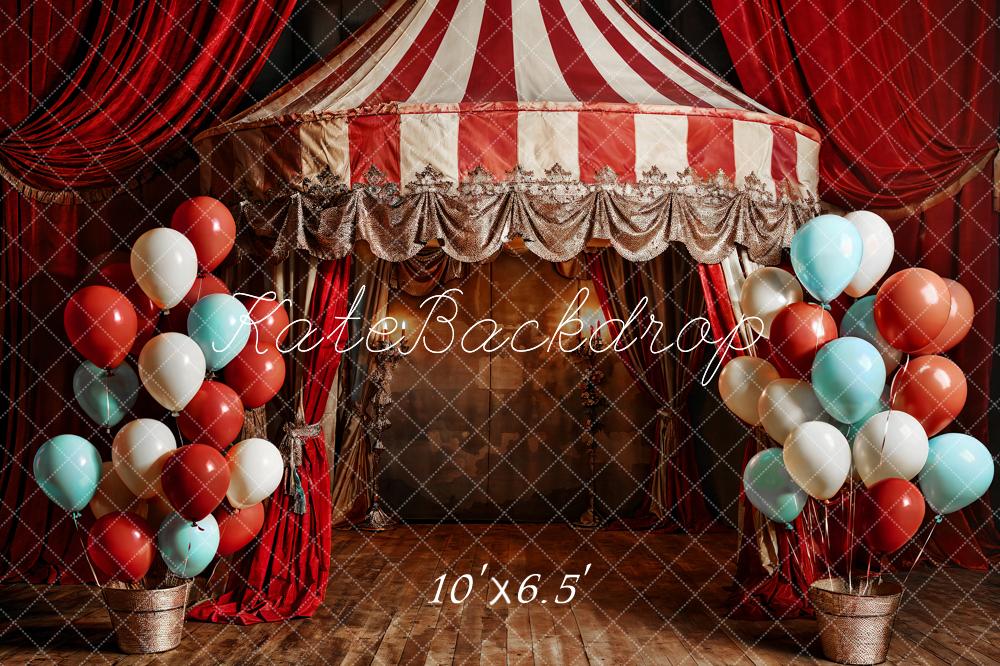 Kate Pet Balloon Red Circus Backdrop Designed by Emetselch