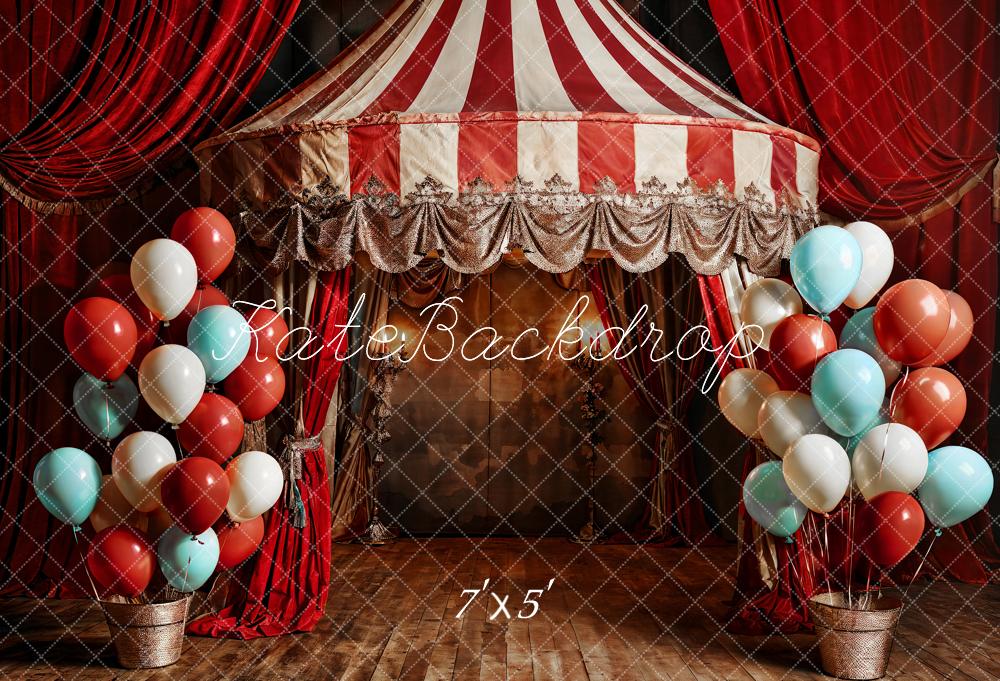 Kate Pet Balloon Red Circus Backdrop Designed by Emetselch