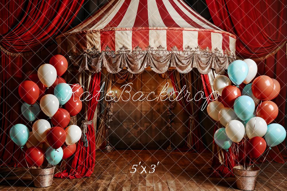 Kate Pet Balloon Red Circus Backdrop Designed by Emetselch