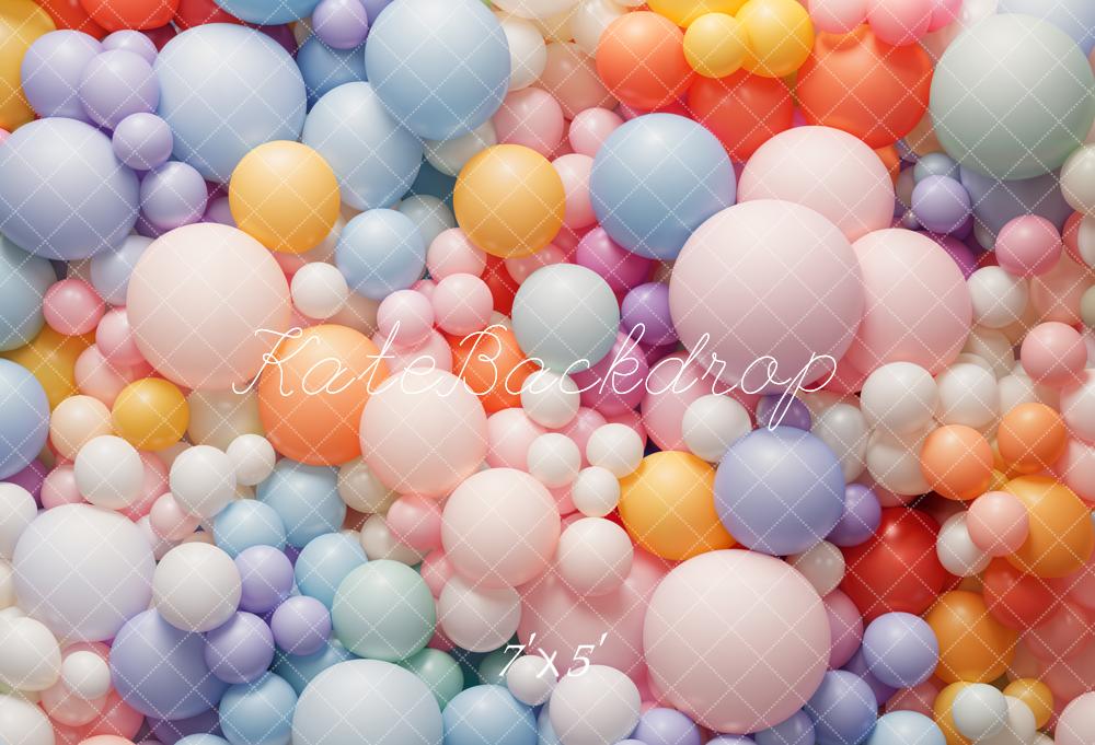 Kate Pet Colorful Balloons Backdrop Designed by Emetselch