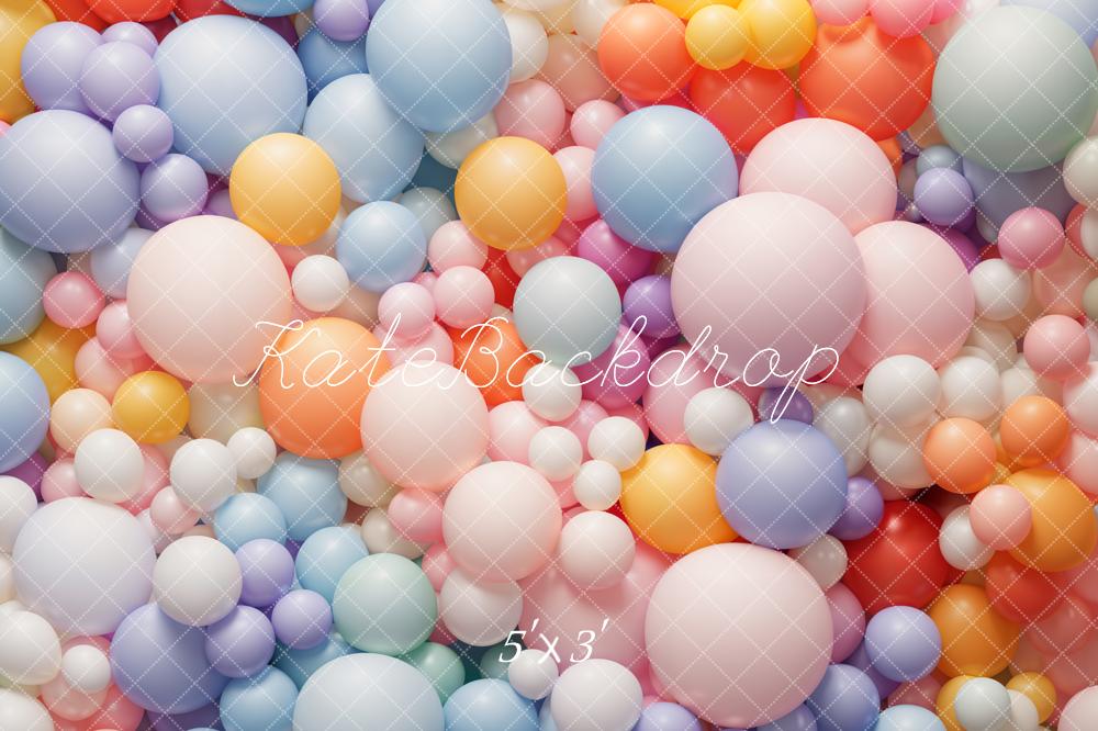Kate Pet Colorful Balloons Backdrop Designed by Emetselch