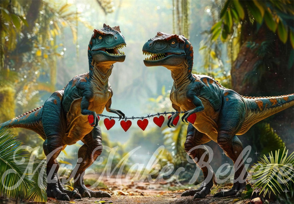Dino Velo Valentine Foto Achtergrond Ontworpen door Mini MakeBelieve