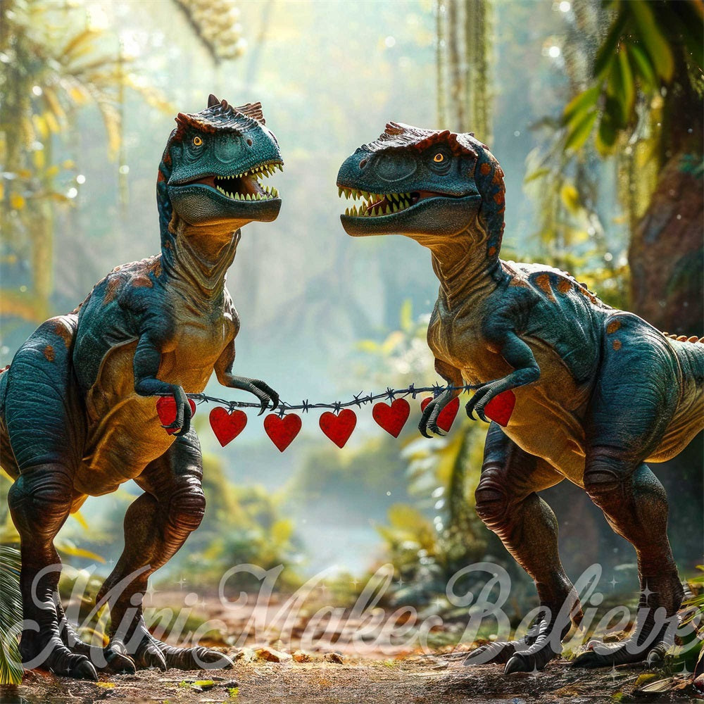 Dino Velo Valentine Foto Achtergrond Ontworpen door Mini MakeBelieve