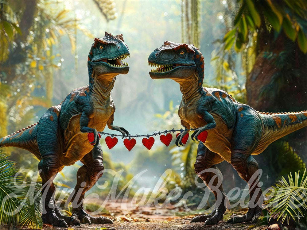 Dino Velo Valentine Foto Achtergrond Ontworpen door Mini MakeBelieve