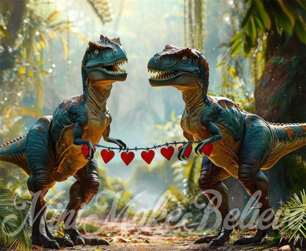 Dino Velo Valentine Foto Achtergrond Ontworpen door Mini MakeBelieve
