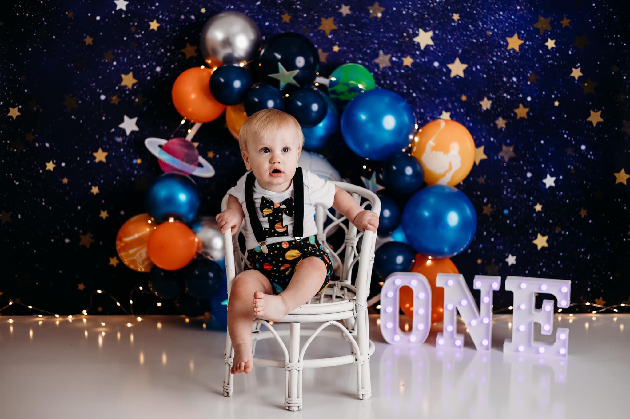 Kate Cake Smash Star Night Blue Sky Backdrop Designed by Chain Photography - Kate Backdrop