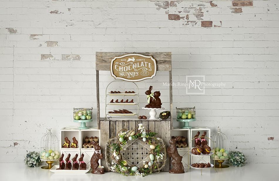 Kate Easter Chocolate Bunnies Backdrop Designed by Mandy Ringe Photography - Kate Backdrop