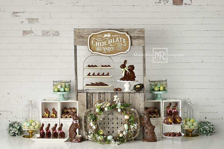 Kate Easter Chocolate Bunnies Backdrop Designed by Mandy Ringe Photography - Kate Backdrop