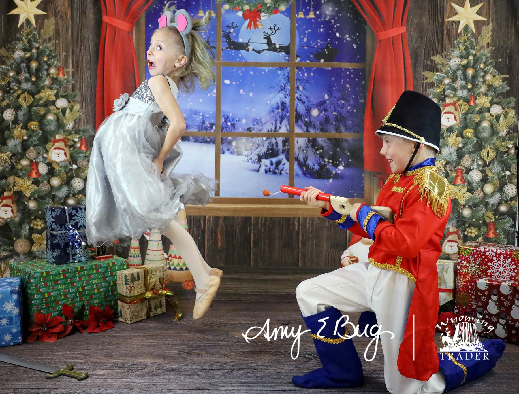 Kate Christmas Trees Window Backdrop Designed by Chain Photography - Kate Backdrop