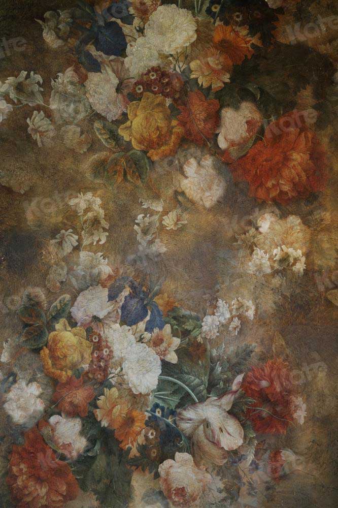 Kate Fine Art Retro Floral Backdrop for Maternity Photography - Kate Backdrop