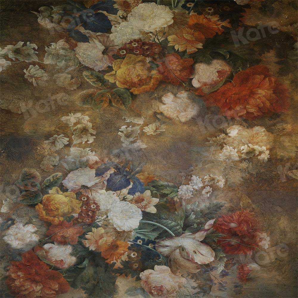 Kate Fine Art Retro Floral Backdrop for Maternity Photography - Kate Backdrop