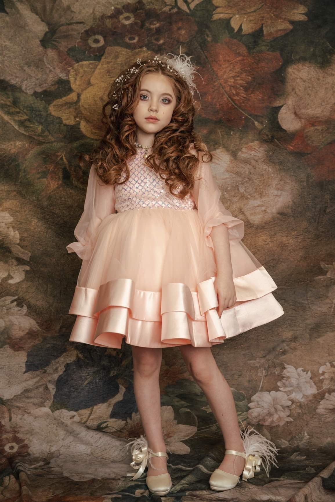 Kate Fine Art Retro Floral Backdrop for Maternity Photography - Kate Backdrop