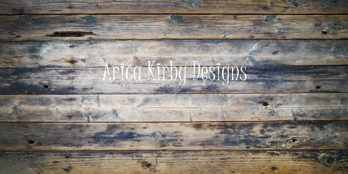 Kate Burnt Wood Planking Rubber Floor Mat Designed by Arica Kirby - Kate Backdrop