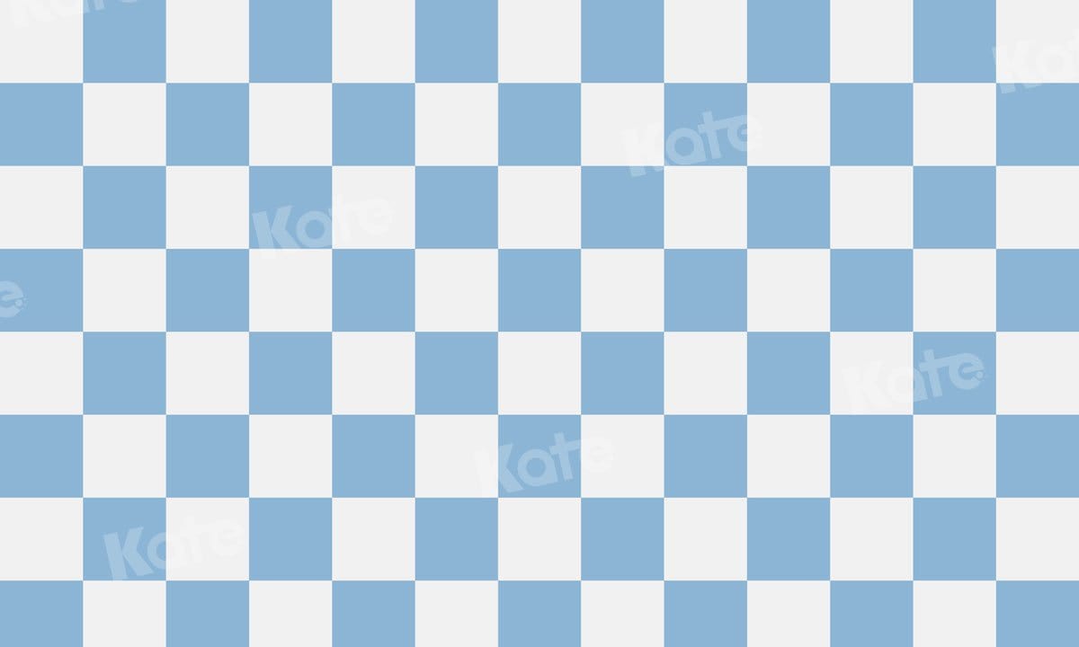 Kate Blue&White Checker Rubber Floor Mat for Photography - Kate Backdrop