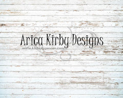 Kate Rustic White Wood Rubber Floor Mat Designed by Arica Kirby(little blue) - Kate Backdrop