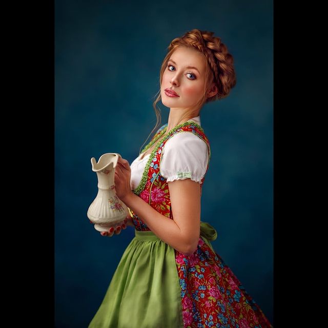 Kate Abstract Cream/Abstract Blue Collapsible Backdrop Photography 5X6.5ft(1.5x2m) - Kate Backdrop