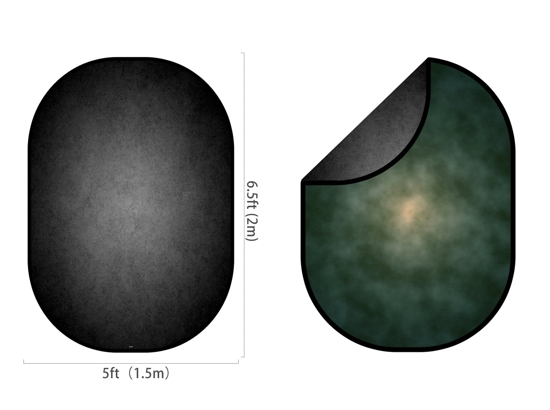 Kate Abstract Dark Green/Black Collapsible Backdrop Photography 5X6.5ft(1.5x2m) - Kate Backdrop