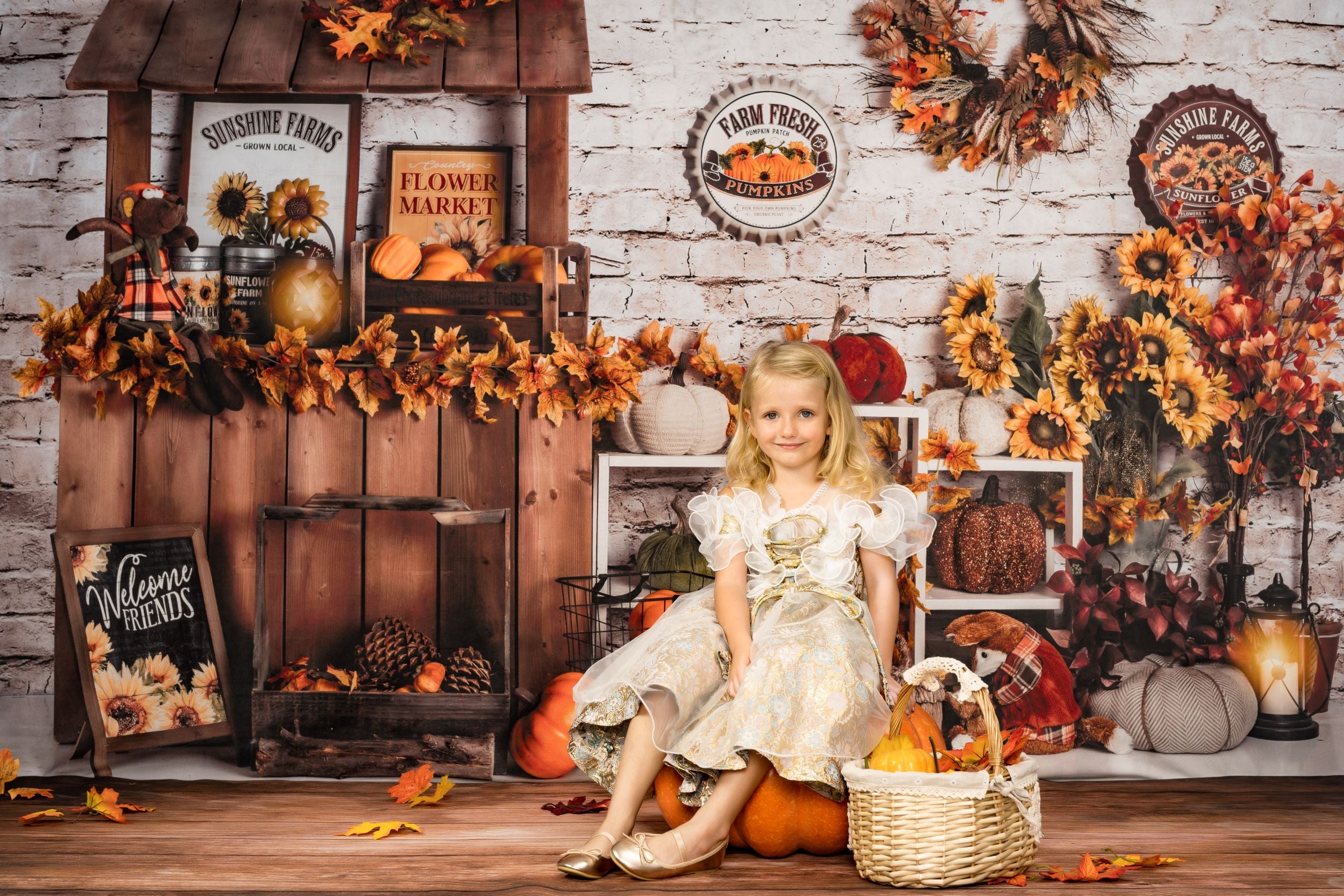 Kate Fall Market Thanksgiving Backdrop Designed By Rose Abbas - Kate Backdrop