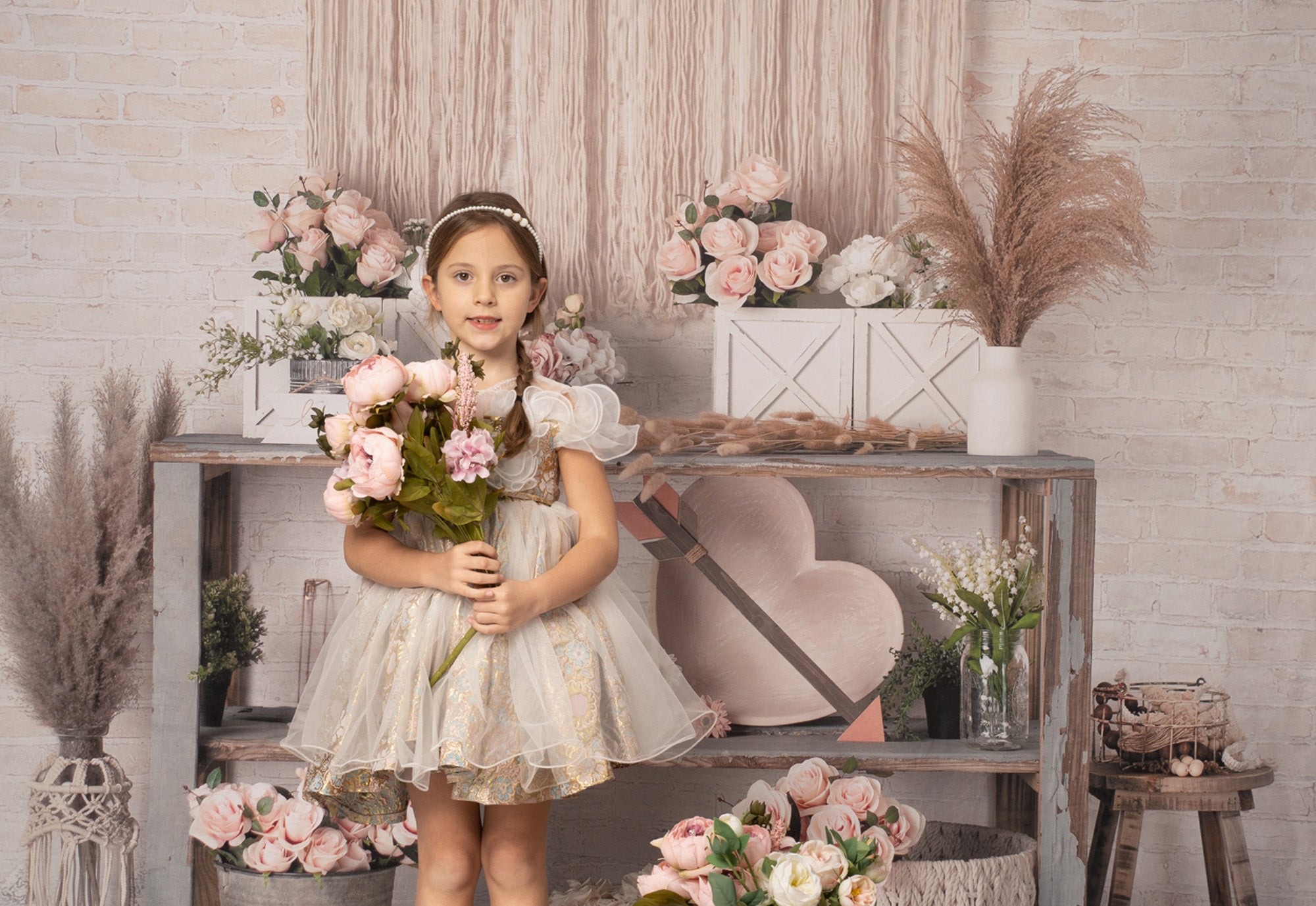 Kate Boho Valentine's Day Backdrop Designed by Mandy Ringe Photography