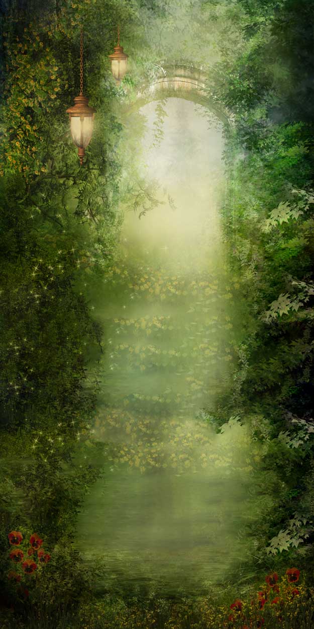 Kate Spring Green Dreamlike Fairytale Backdrops for Photoshoot - Kate Backdrop