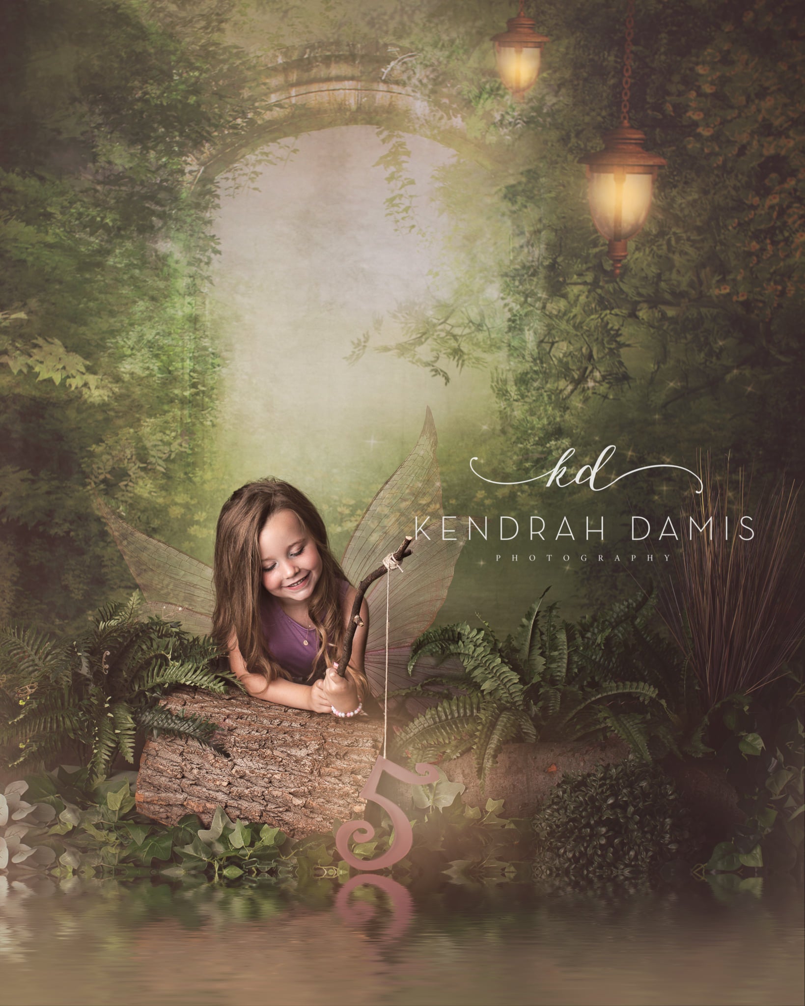 Kate Spring Green Dreamlike Fairytale Backdrops for Photoshoot - Kate Backdrop