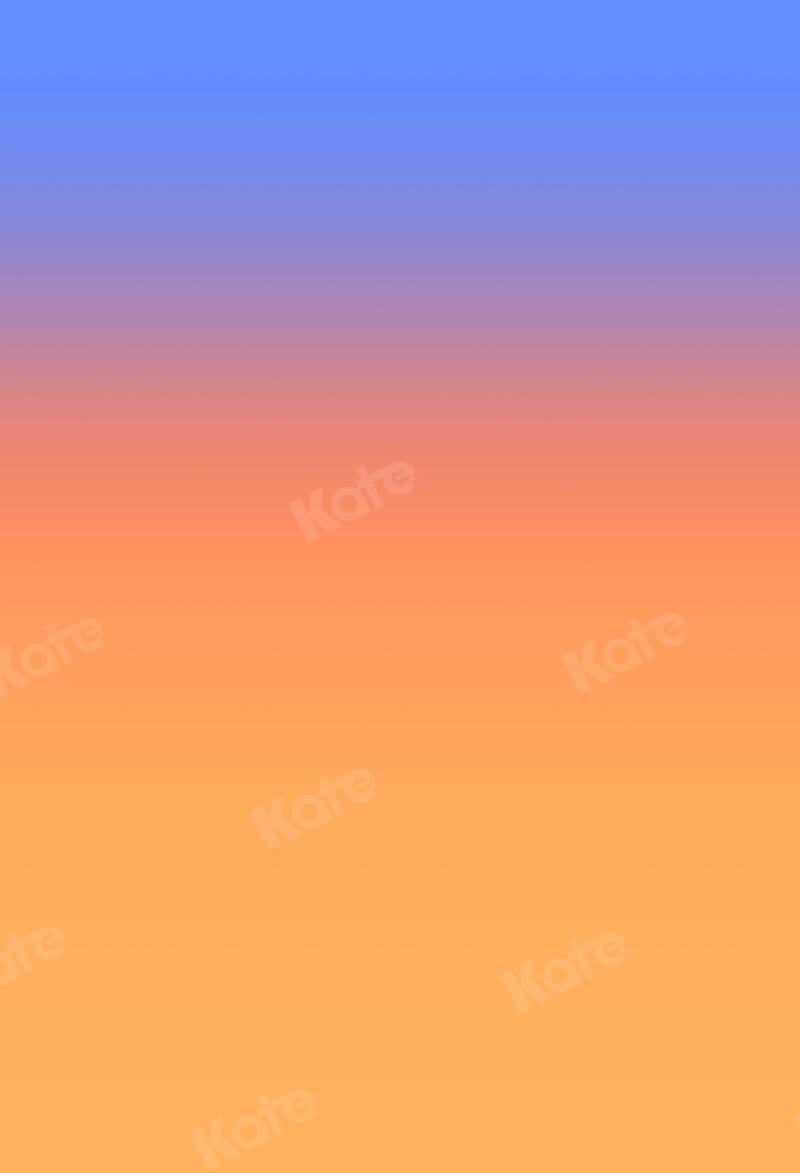 Kate Abstract Blue Gradient Orange Backdrop Designed by Kate Image - Kate Backdrop