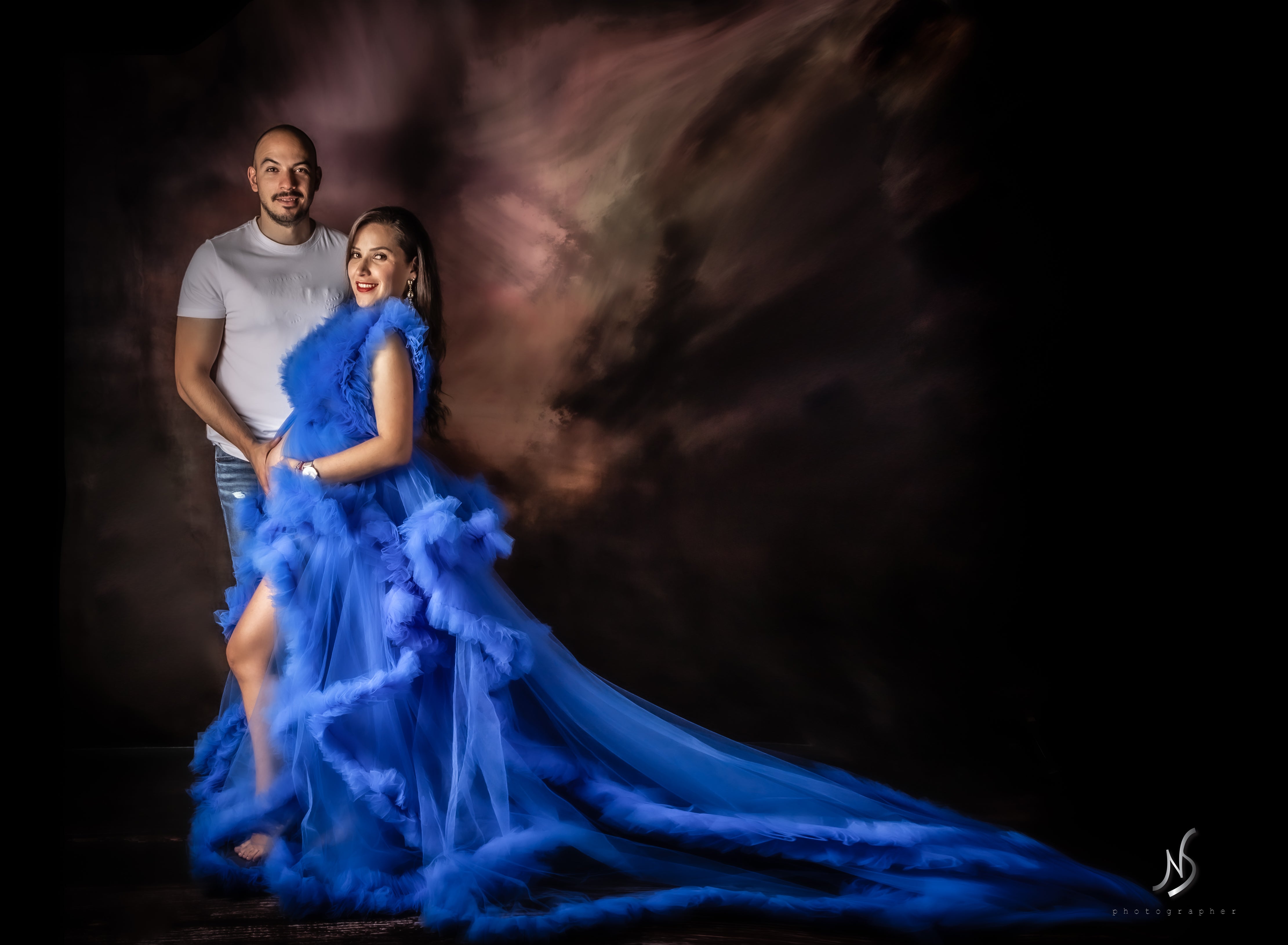 Kate Dark Abstract Brushed Liked Backdrop Texture Fabric Background - Katebackdrop