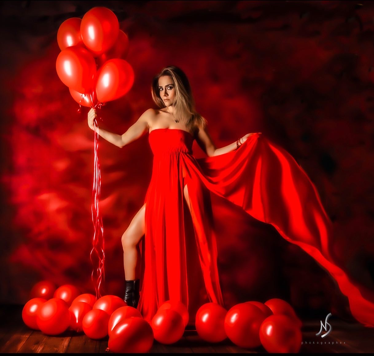 Kate Abstract Iron Oxide Red Textured Backdrop Designed by GQ - Kate Backdrop