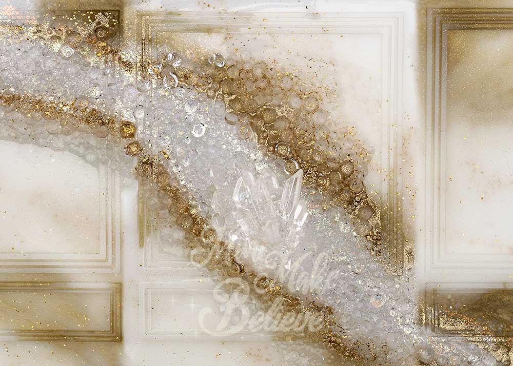 Kate Geode Crystal Sparkle New Years Wedding Cake Smash Wall Backdrop Designed by Mini MakeBelieve - Kate Backdrop