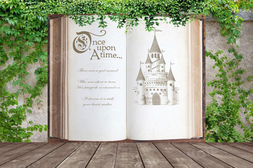 Kate Fairy Tale Once open a time Backdrop Castle Book Story Designed By JS Photography - Kate Backdrop