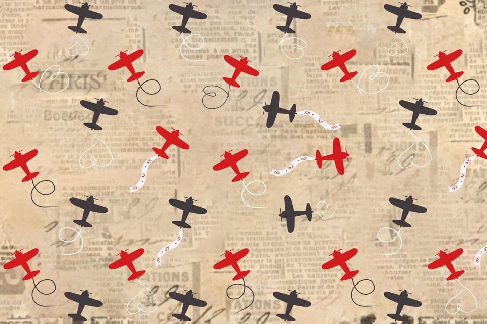 Kate Retro Planes Cake Smash Backdrop for Photography designed by Jerry_Sina - Kate Backdrop