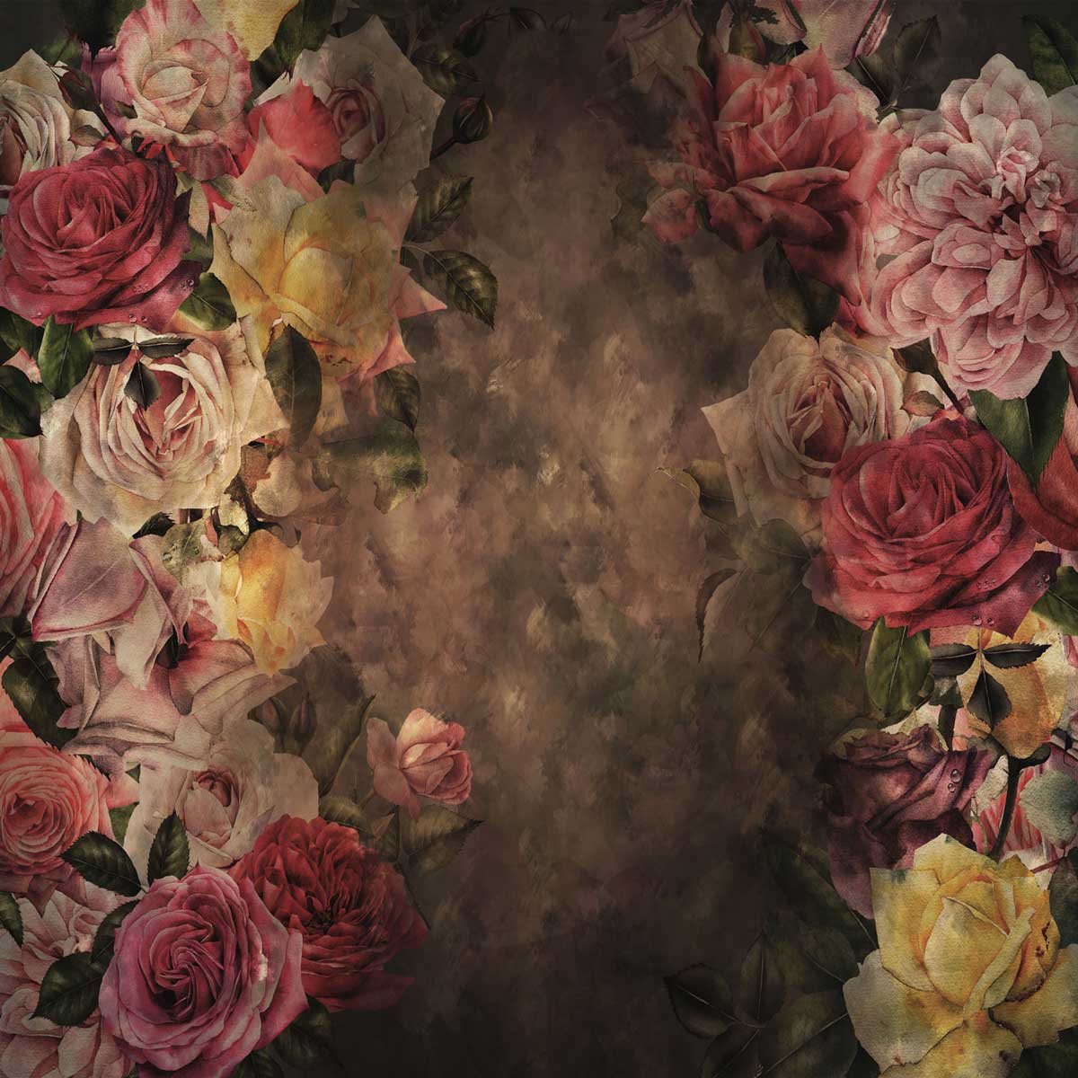 Kate Retro Abstract Flowers Backdrop Designed By Jerry_Sina - Kate Backdrop