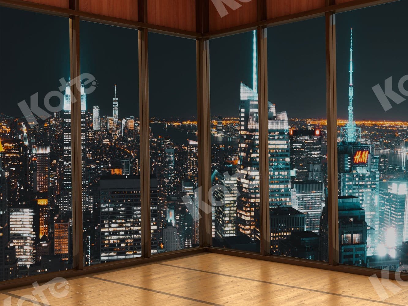 Kate City Office Backdrop Night for Photography Designed by JFCC - Kate Backdrop