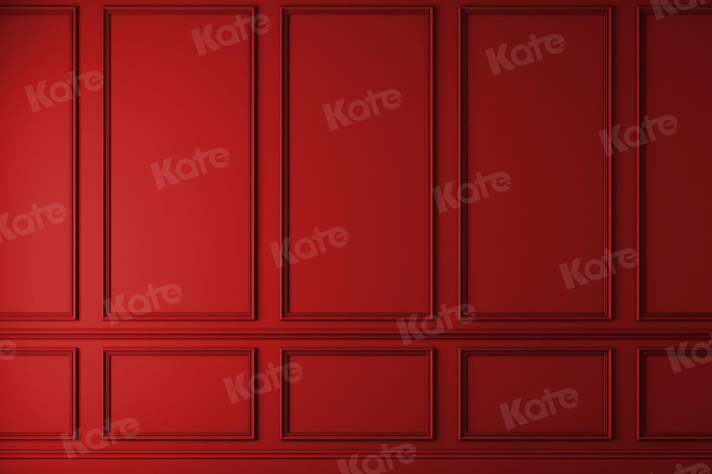 Kate Red Vintage Wall Backdrop for Photography - Kate Backdrop