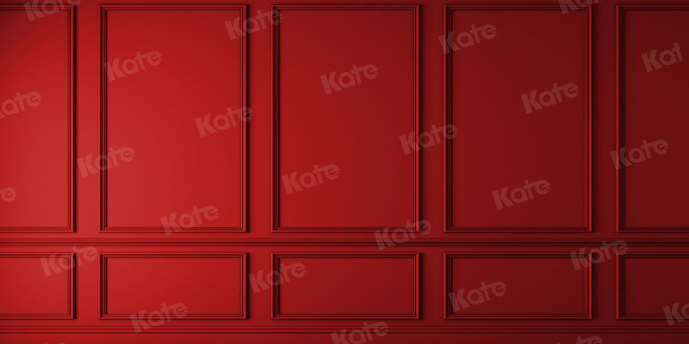 Kate Red Vintage Wall Backdrop for Photography - Kate Backdrop