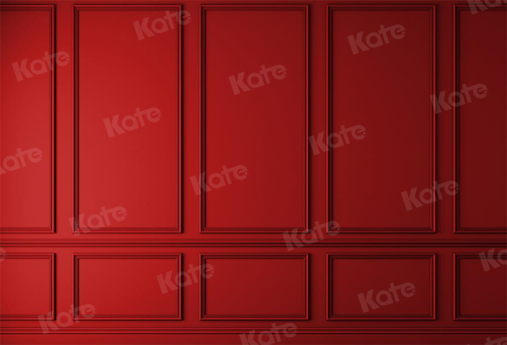 Kate Red Vintage Wall Backdrop for Photography - Kate Backdrop