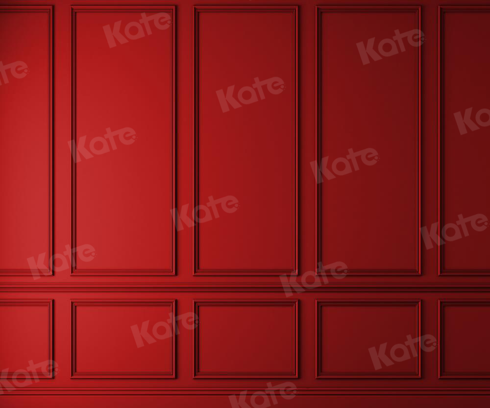 Kate Red Vintage Wall Backdrop for Photography - Kate Backdrop