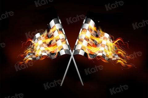 Kate Competition Flag Fire Backdrop for Photography - Kate Backdrop